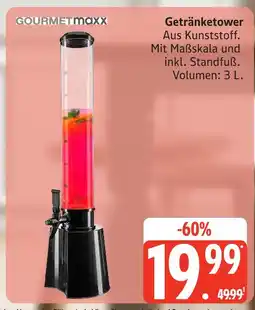 Marktkauf Gourmetmaxx getränketower Angebot