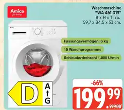 Marktkauf Amica waschmaschine wa 461 013 Angebot
