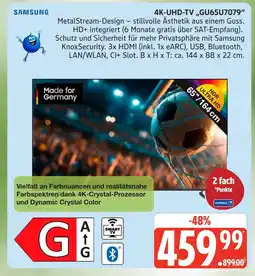 Marktkauf Samsung 4k-uhd-tv gu65u7079 Angebot