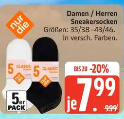 Marktkauf Nur die damen / herren sneakersocken Angebot