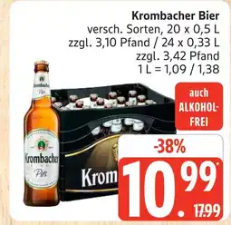 Marktkauf Krombacher bier (20 x 0,5 l) Angebot