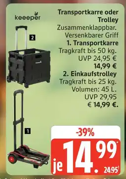 Marktkauf Keeeper transportkarre Angebot