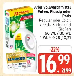 Marktkauf Ariel vollwaschmittel pulver Angebot