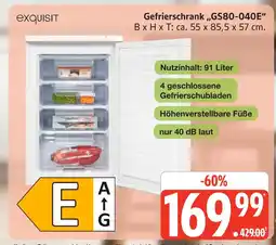 Marktkauf Exquisit gefrierschrank gs80-040e Angebot