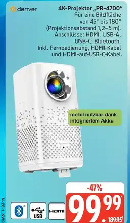 Marktkauf Denver 4k-projektor pr-4700 Angebot
