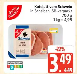 Marktkauf Gut & günstig kotelett vom schwein Angebot