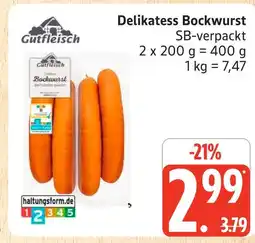 Marktkauf Gutfleisch delikatess bockwurst Angebot