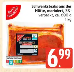 Marktkauf Gut & günstig schwenksteaks aus der hüfte, mariniert Angebot