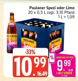 Marktkauf Paulaner spezi oder limo Angebot