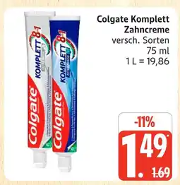 Marktkauf Colgate komplett zahncreme Angebot