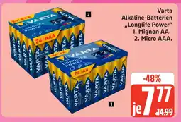 Marktkauf Varta alkaline-batterien longlife power mignon aa Angebot