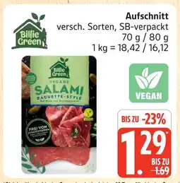 Marktkauf Billie green vegane salami baguette-style Angebot