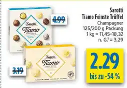 diska Sarotti tiamo feinste trüffel champagner Angebot