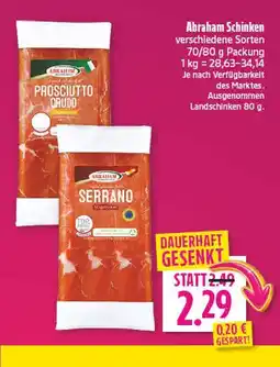 diska Abraham schinken prosciutto crudo Angebot