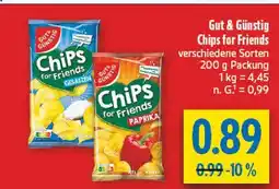 diska Gut & günstig chips for friends gesalzen Angebot