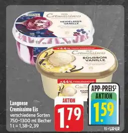 E-Center Langnese cremissimo heidelbeer vanille Angebot