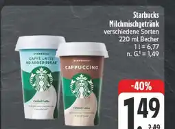 E-Center Starbucks caffe latte no added sugar Angebot