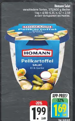 E-Center Homann pellkartoffel salat ei & gurke Angebot