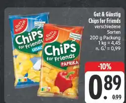 E-Center Gut & günstig chips for friends gesalzen Angebot