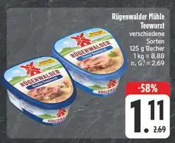 E-Center Rügenwalder mühle teewurst grobe Angebot