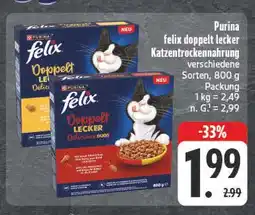 E-Center Purina felix doppelt lecker katzentrockenfutter Angebot