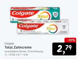KONSUM Colgate total zahncreme Angebot