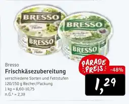 KONSUM Bresso frischkäsezubereitung Angebot