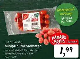 KONSUM Gut & günstig minipflauentomaten Angebot