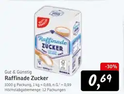 KONSUM Gut & günstig raffinade zucker Angebot