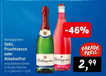 KONSUM Rotkäppchen sekt, fruchtsecco oder alkoholfrei Angebot