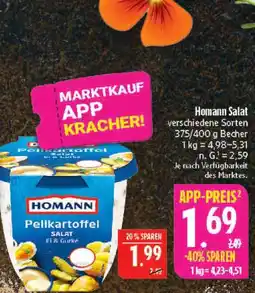 Marktkauf Homann pellkartoffel salat ei & gurke Angebot