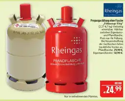 Marktkauf Rheingas propan gasfüllung ohne flasche Angebot