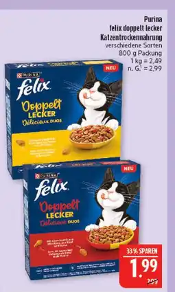 Marktkauf Purina felix doppelt lecker katzentrockenmahlung Angebot
