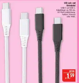 Marktkauf Usb-lade- und datenkabel schwarz Angebot
