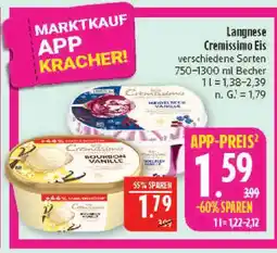 Marktkauf Langnese cremissimo eis heidelbeer vanille Angebot