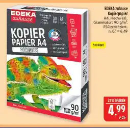 Marktkauf Edeka zuhause kopierpapier a4 hochweiß Angebot
