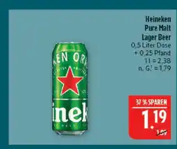 Marktkauf Heineken pure malt lager beer Angebot