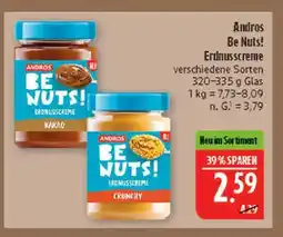 Marktkauf Andros be nuts! erdnusscreme kakao Angebot
