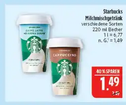 Marktkauf Starbucks caffè latte no added sugar Angebot