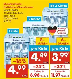 Netto Marken-Discount Rheinfels quelle natürliches mineralwasser Angebot