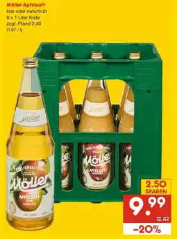 Netto Marken-Discount Möller apfelsaft klar oder naturtrüb Angebot