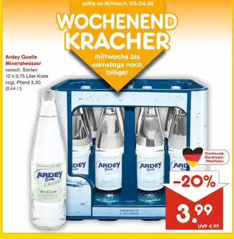 Netto Marken-Discount Ardey quelle mineralwasser Angebot