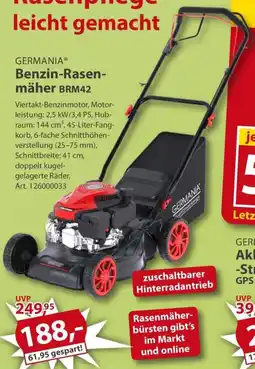 Sonderpreis Baumarkt GERMANIA Benzin-Rasen- mäher BRM42 Angebot