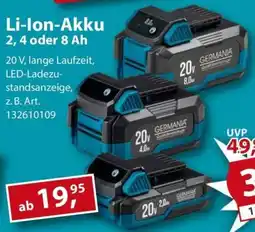 Sonderpreis Baumarkt GERMANIA Plattform 2.0 Li-Ion-Akku 2,4 oder 8 Ah Angebot