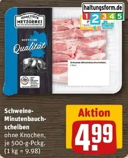 REWE Schweine-Minutanbauchscheiben Angebot