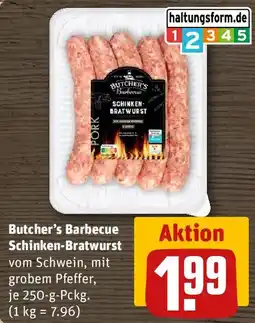 REWE Butcher's Barbecue Schinken-Bratwurst Angebot