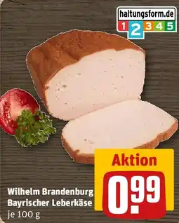 REWE Wilhelm Brandenburg Bayrischer Leberkäse Angebot