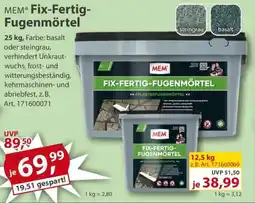 Sonderpreis Baumarkt MEM Fix-Fertig- Fugenmörtel Angebot