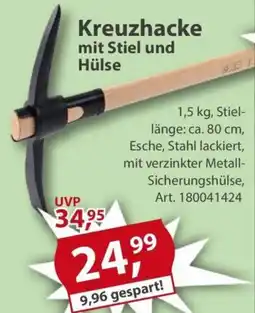 Sonderpreis Baumarkt Kreuzhacke mit Stiel und Hülse Angebot