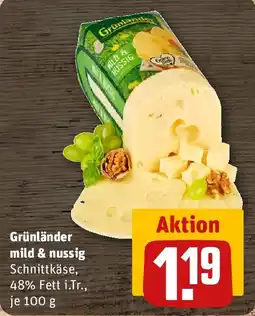 REWE Grünländer mild & nussig Angebot